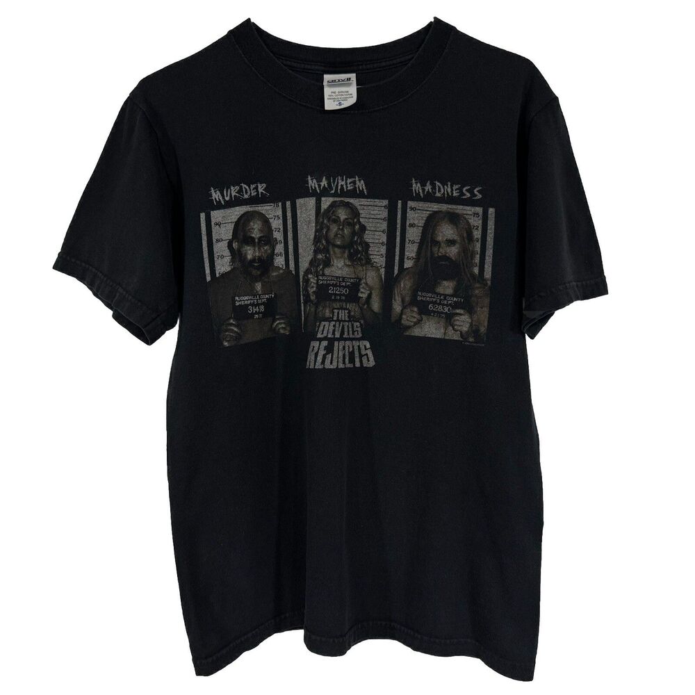 The Devil Rejects Mugshots Shirt Size Small Rob Zombie Horror Movie Promo 2005